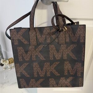 Michael Kors Black and Brown Signature Tote